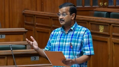 Chief minister Arvind Kejriwal speaks during a session of the Delhi Assembly at Vidhan Sabha on Thursday. (ANI) Chief minister Arvind Kejriwal speaks during a session of the Delhi Assembly at Vidhan Sabha on Thursday. (ANI)