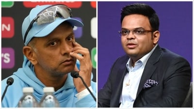 BCCI secretary Jay Shah had a meeting with Indian head coach Rahul Dravid (AP-AFP)