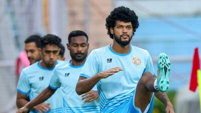 Punjab FC during a training session. Punjab FC during a training session.