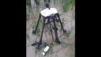 In the past six months, according to officials involved in the fight against drugs, most of the drones spotted or shot down along Punjab’s 554-km long international border with Pakistan, were small-sized, which could be used to push heroin between 500 grams to 1 kg. (HT File)