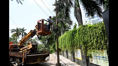 In view of the security, City Magistrate Dharmendra Kumar has issued directives to ensure the deployment of CCTV monitoring on roads, conducting cleaning drives, and trimming plants, among other tasks. (Sunil Ghosh/HT Photo) In view of the security, City Magistrate Dharmendra Kumar has issued directives to ensure the deployment of CCTV monitoring on roads, conducting cleaning drives, and trimming plants, among other tasks. (Sunil Ghosh/HT Photo)