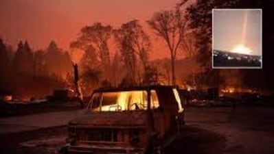 One of the hardest hit areas, nearly all the infrastructure of the town has turned to ash. One of the hardest hit areas, nearly all the infrastructure of the town has turned to ash.