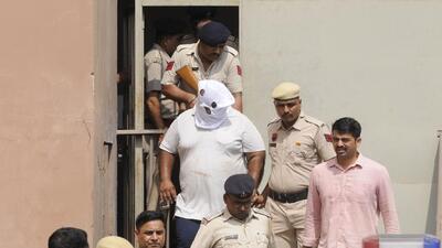 Police said they booked Bajrangi and 20 others for allegedly brandishing weapons during the Brajmandal Dharmik Yatra. (Parveen Kumar/HT Photo) Police said they booked Bajrangi and 20 others for allegedly brandishing weapons during the Brajmandal Dharmik Yatra. (Parveen Kumar/HT Photo)