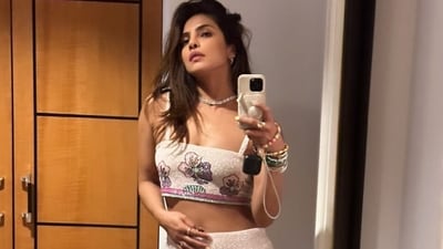 Priyanka Chopra wears a crop top and mini skirt for Jonas Brothers concert. (Instagram) Priyanka Chopra wears a crop top and mini skirt for Jonas Brothers concert. (Instagram)