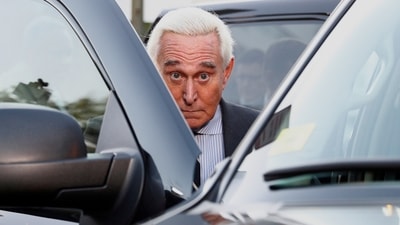 Roger Stone, former campaign adviser to Donald Trump captured in a video where he is seen plotting to overturn 2020 election results (REUTERS)