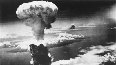 The mushroom cloud of the atom bomb dropped on Nagasaki, Japan, on August 9, 1945. (Everett Collection/Shutterstock) The mushroom cloud of the atom bomb dropped on Nagasaki, Japan, on August 9, 1945. (Everett Collection/Shutterstock)