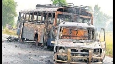 The son of 2015 post-sacrilege police firing victim, Sukhraj Singh on Thursday asked why former inspector general of police (IGP) Kunwar Vijay Pratap Singh (now an AAP MLA) did not nominate Badals in the Behbal Kalan firing case. (File Photo) The son of 2015 post-sacrilege police firing victim, Sukhraj Singh on Thursday asked why former inspector general of police (IGP) Kunwar Vijay Pratap Singh (now an AAP MLA) did not nominate Badals in the Behbal Kalan firing case. (File Photo)