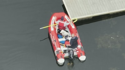Snapshot of the dog being rescued. (Facebook) Snapshot of the dog being rescued. (Facebook)