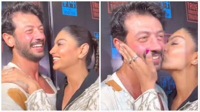 Jad Hadid and Akanksha Puri kissed on the red carpet.
