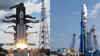 ISRO's Chandrayaan-3 took off for Moon on July 14. Roscosmos' Luna 25 was launched on Friday. ISRO's Chandrayaan-3 took off for Moon on July 14. Roscosmos' Luna 25 was launched on Friday.