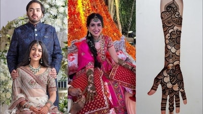 When you are Ambani's daughter-in-law, there is no doubt that you will not settle for anything less, even when it comes to mehendi. Radhika Ambani was decked out in the most gorgeous mehendi patterns, combining everything from intricate Arabic patterns with bold, larger motifs to eye-catching peacock and teardrop-shaped designs. (YouTube/mk mehandi art) When you are Ambani's daughter-in-law, there is no doubt that you will not settle for anything less, even when it comes to mehendi. Radhika Ambani was decked out in the most gorgeous mehendi patterns, combining everything from intricate Arabic patterns with bold, larger motifs to eye-catching peacock and teardrop-shaped designs. (YouTube/mk mehandi art)