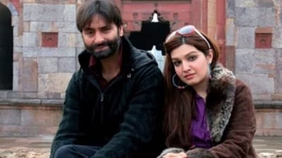 Yasin Malik and his wife Mushaal Hussain Malik
