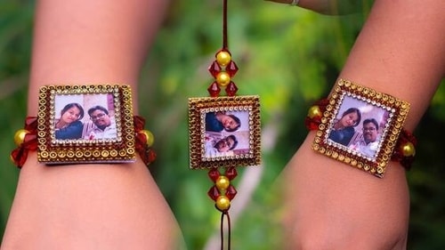 Photo-printed custom rakhi. (pinterest ) Photo-printed custom rakhi. (pinterest )