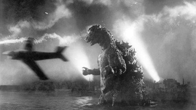 “Ishiro Honda’s Gojira (Godzilla in English) was the A-list star of an entire roster of hulking leviathans that embodied the lingering threat of nuclear warfare.” (A scene from Gojira by Ishiro Honda (1954)) “Ishiro Honda’s Gojira (Godzilla in English) was the A-list star of an entire roster of hulking leviathans that embodied the lingering threat of nuclear warfare.” (A scene from Gojira by Ishiro Honda (1954))