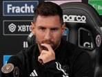 Inter Miami's Lionel Messi listens to a question during a soccer news conference, Thursday, Aug. 17 Inter Miami's Lionel Messi listens to a question during a soccer news conference, Thursday, Aug. 17
