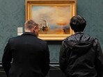 Daniel Craig and Ben Whishaw at the National Gallery in London.