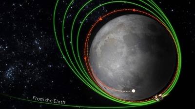 A successful firing, needed for a short duration, has put Chandrayaan-3 into an orbit of 153 km x 163 km, as intended. (ANI) A successful firing, needed for a short duration, has put Chandrayaan-3 into an orbit of 153 km x 163 km, as intended. (ANI)