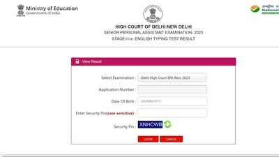 Delhi High Court releases results for Senior Personal Assistant Exam 2023