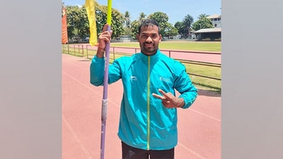 Jena, who won gold in the Sri Lankan National Championships on July 30 with a personal best of 84.38m, had made the cut through the world ranking quota. Jena, who won gold in the Sri Lankan National Championships on July 30 with a personal best of 84.38m, had made the cut through the world ranking quota.