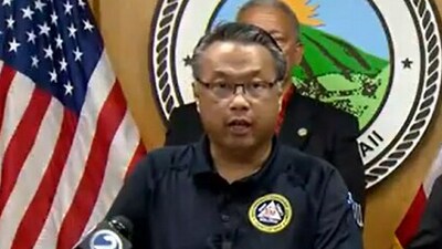 Herman Andaya, the head of Maui’s Emergency Management Agency, resigned on Thursday, August 17 (Hawaii News Now screenshot/YouTube) Herman Andaya, the head of Maui’s Emergency Management Agency, resigned on Thursday, August 17 (Hawaii News Now screenshot/YouTube)