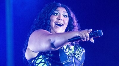 Lizzo plays at Orange Stage at the Roskilde festival, in Roskilde , Denmark on Saturday July 1. 2023 (Photo: Helle Arensbak/Ritzau Scanpix) (via REUTERS)
