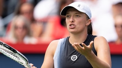 Iga Swiatek of Poland, reacts during her game against Jessica Pegula of the United States (AP) Iga Swiatek of Poland, reacts during her game against Jessica Pegula of the United States (AP)