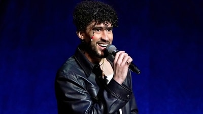 FILE - Bad Bunny speaks at the Sony Pictures Entertainment presentation at CinemaCon 2022 in Las Vegas on April 25, 2022. Bad Bunny's "Where She Goes" is one of AP's contenders for song of the summer. (AP Photo/Chris Pizzello, File) (Chris Pizzello/Invision/AP) FILE - Bad Bunny speaks at the Sony Pictures Entertainment presentation at CinemaCon 2022 in Las Vegas on April 25, 2022. Bad Bunny's "Where She Goes" is one of AP's contenders for song of the summer. (AP Photo/Chris Pizzello, File) (Chris Pizzello/Invision/AP)