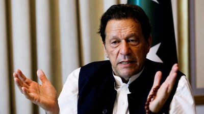 FILE PHOTO: Former Pakistani Prime Minister Imran Khan, gestures as he speaks with Reuters during an interview, in Lahore, Pakistan March 17, 2023. REUTERS/Akhtar Soomro/File Photo (REUTERS)