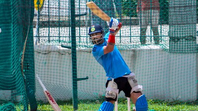 Indian cricketer Virat Kohli during a practice session ahead of an ODI match against West Indies (PTI) Indian cricketer Virat Kohli during a practice session ahead of an ODI match against West Indies (PTI)