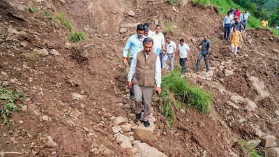 Chief minister Sukhu said it will take a year to rebuild infrastructure destroyed by the rains of this monsoon, and claimed the estimated loss to be about Rs.10,000 crore. (PTI) Chief minister Sukhu said it will take a year to rebuild infrastructure destroyed by the rains of this monsoon, and claimed the estimated loss to be about Rs.10,000 crore. (PTI)