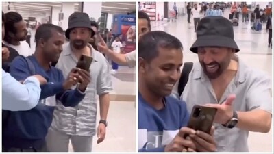 Sunny Deol reacted angrily in a recent airport video. Sunny Deol reacted angrily in a recent airport video.