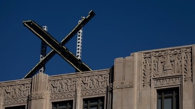 'X' logo is seen on the top of the headquarters of the messaging platform X, formerly known as Twitter, in downtown San Francisco, California, U.S., July 30, 2023.  REUTERS/Carlos Barria (REUTERS)