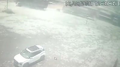 Heavy vehicle mows down two wheeler on Bengaluru - Pune Highway. Video Heavy vehicle mows down two wheeler on Bengaluru - Pune Highway. Video