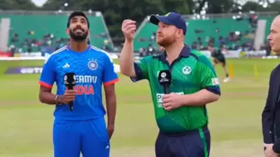 Jasprit Bumrah (L) during toss in 1st T20I vs Ireland (Twitter) Jasprit Bumrah (L) during toss in 1st T20I vs Ireland (Twitter)