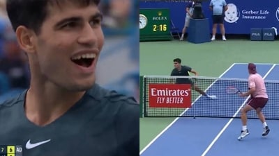 Carlos Alcaraz beat Tommy Paul 7-6(6), 6-7(0), 6-3 to reach Cincinnati Masters quarters Carlos Alcaraz beat Tommy Paul 7-6(6), 6-7(0), 6-3 to reach Cincinnati Masters quarters