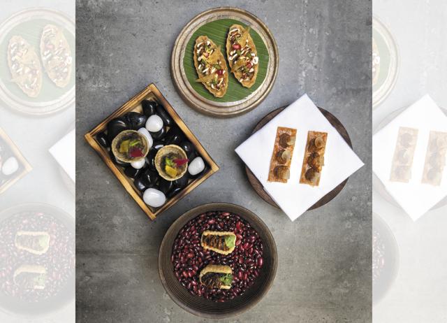 The smoked eggplant with maple papdi, churan ka karela, papdi chaat and chole bhature are among the new additions at the Mumbai branch. The smoked eggplant with maple papdi, churan ka karela, papdi chaat and chole bhature are among the new additions at the Mumbai branch.