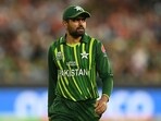 Pakistan captain Babar Azam during the T20 World Cup 2023
