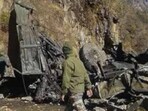 There were a total of three officers, two JCOs and 34 jawans travelling in three vehicles that comprised a Maruti Gypsy, a truck and an ambulance There were a total of three officers, two JCOs and 34 jawans travelling in three vehicles that comprised a Maruti Gypsy, a truck and an ambulance