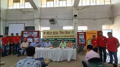 A help desks was set up during the counselling to assist students and parents. (HT Photo)