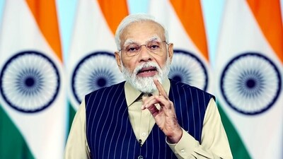 Prime Minister Narendra Modi addresses the G20 Digital Economy Ministers' meeting in Bengaluru. (ANI ) Prime Minister Narendra Modi addresses the G20 Digital Economy Ministers' meeting in Bengaluru. (ANI )