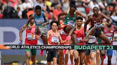 India's Avinash Mukund Sable, Ethiopia's Getnet Wale, Kenya's Simon Kiprop Koech, and other athletes compete in the Men's 3000m steeplechase heats during the World Athletics Championships (AFP) India's Avinash Mukund Sable, Ethiopia's Getnet Wale, Kenya's Simon Kiprop Koech, and other athletes compete in the Men's 3000m steeplechase heats during the World Athletics Championships (AFP)