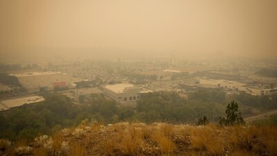 Smoke from wildfires fills the air in Kelowna, British Columbia (AP) Smoke from wildfires fills the air in Kelowna, British Columbia (AP)