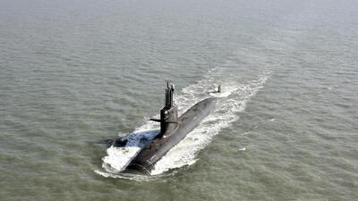 INS Vagir was commissioned into the Indian Navy in January 2023. (File Photo/Indian Navy) INS Vagir was commissioned into the Indian Navy in January 2023. (File Photo/Indian Navy)