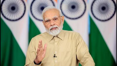 Prime Minister Narendra Modi addressed the G20 Digital Economy Ministers’ meeting in Bengaluru via video conferencing on Saturday. (ANI/PIB) Prime Minister Narendra Modi addressed the G20 Digital Economy Ministers’ meeting in Bengaluru via video conferencing on Saturday. (ANI/PIB)