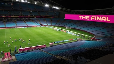 General view during England's stadium visit ahead of FIFA Women's World Cup final (REUTERS)