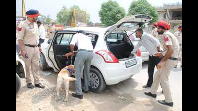 The Punjab Police on Saturday conducted a special operation ‘OPS Seal-III’ aimed at checking vehicles entering the border state to keep a tab on drug trafficking, liquor smuggling and the movement of gangsters and anti-social elements. (Twitter) The Punjab Police on Saturday conducted a special operation ‘OPS Seal-III’ aimed at checking vehicles entering the border state to keep a tab on drug trafficking, liquor smuggling and the movement of gangsters and anti-social elements. (Twitter)