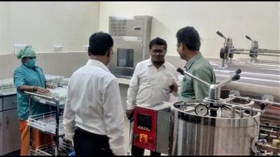 The new banana tissue culture lab in Uttar Pradesh’s Kaushambi district. (HT photo) The new banana tissue culture lab in Uttar Pradesh’s Kaushambi district. (HT photo)
