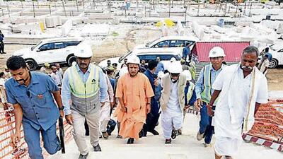 Uttar Pradesh chief minister Yogi Adityanath in Ayodhya on Saturday. (HT Photo) Uttar Pradesh chief minister Yogi Adityanath in Ayodhya on Saturday. (HT Photo)