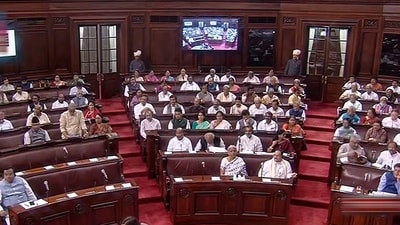 New Delhi: Members sit in the Rajya Sabha during the Monsoon session of Parliament, in New Delhi, Friday. (PTI) New Delhi: Members sit in the Rajya Sabha during the Monsoon session of Parliament, in New Delhi, Friday. (PTI)