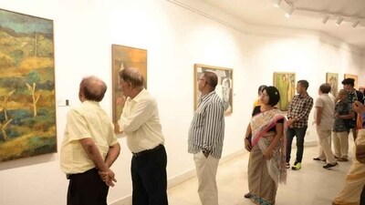 The exhibition titled 'Modern Indian Masters: From Assam and Elsewhere in India' showcases over 70 artworks by 20 artists. (Twitter/@LalitKalaLKA ) The exhibition titled 'Modern Indian Masters: From Assam and Elsewhere in India' showcases over 70 artworks by 20 artists. (Twitter/@LalitKalaLKA )